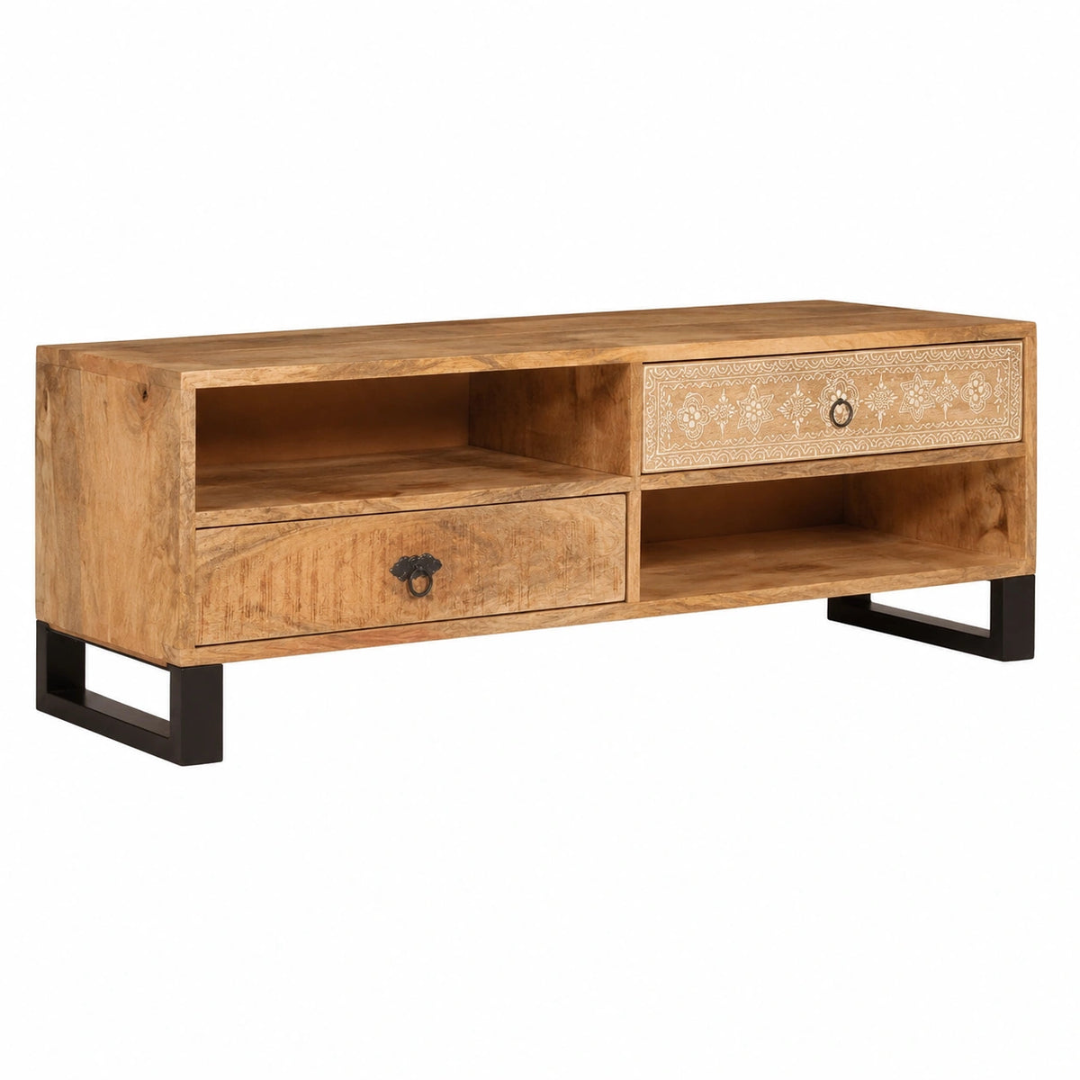 Meuble TV, en bois massif, pour le salon