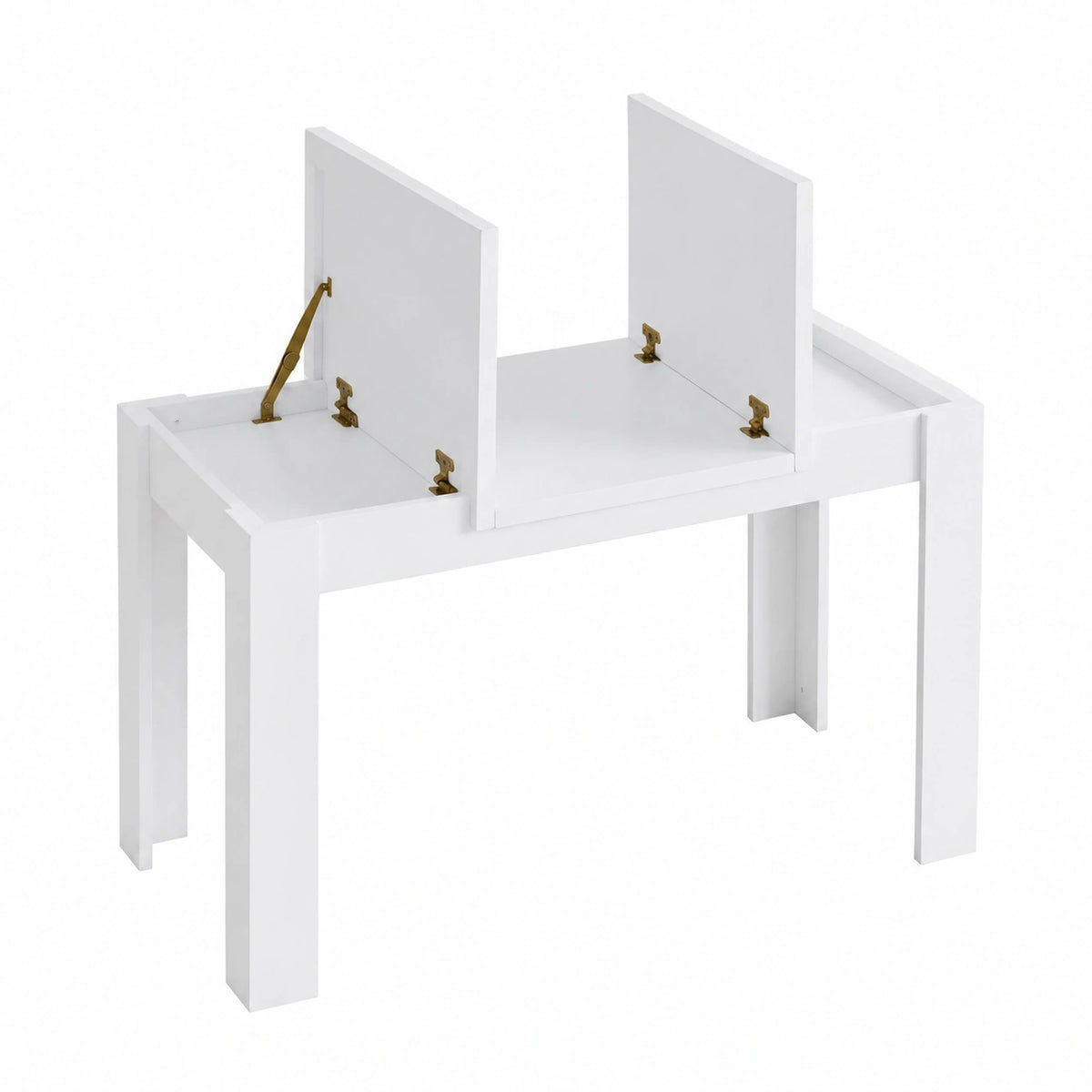 Table à manger, avec rangement, coloris blanc, 120 x 70 x 75 cm, pour la salle à manger