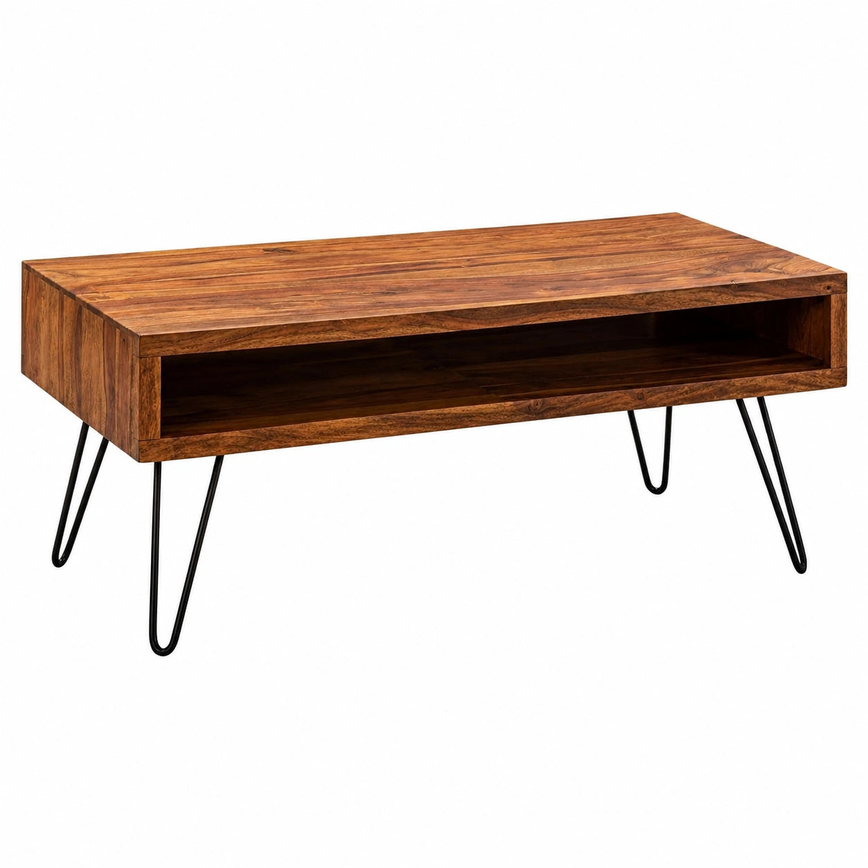 Table basse, en bois massif, 100 x 40 x 50 cm, pour le salon