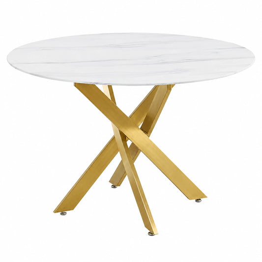 Table, en verre, coloris doré, pour les espaces de vie