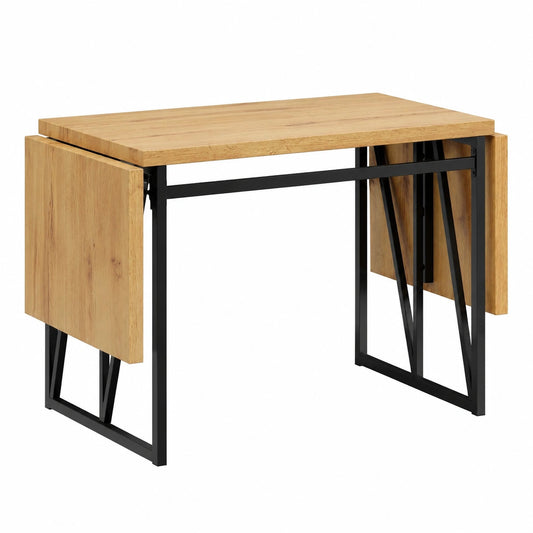 Table à manger, 8 places, extensible, coloris naturel, pour la salle à manger