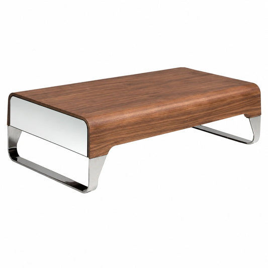 Table basse, en noyer, avec tiroirs, pour le salon