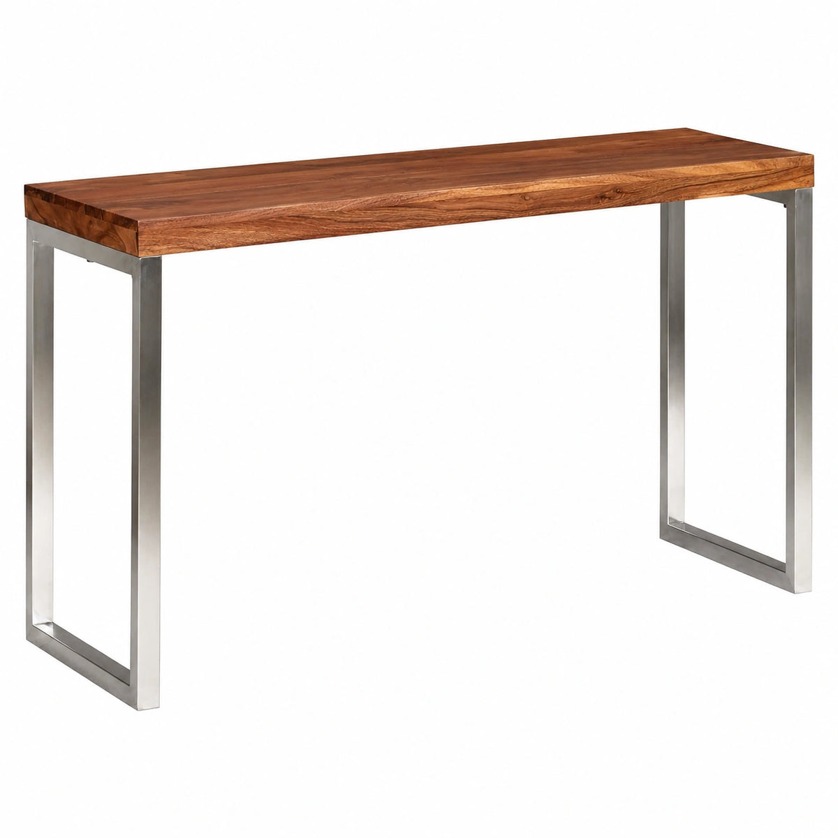 Table, en bois massif et métal, 120 x 77 x 45 cm, pour les espaces de vie